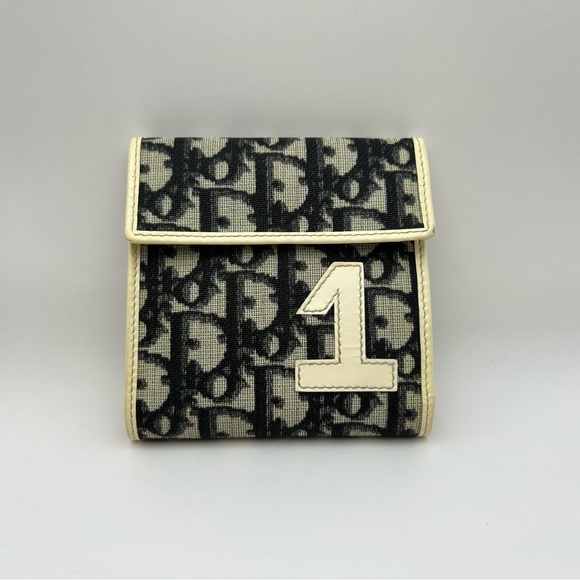 Dior Number 1 Tri-Fold Canvas Wallet, Monogram - Picture 1 of 11